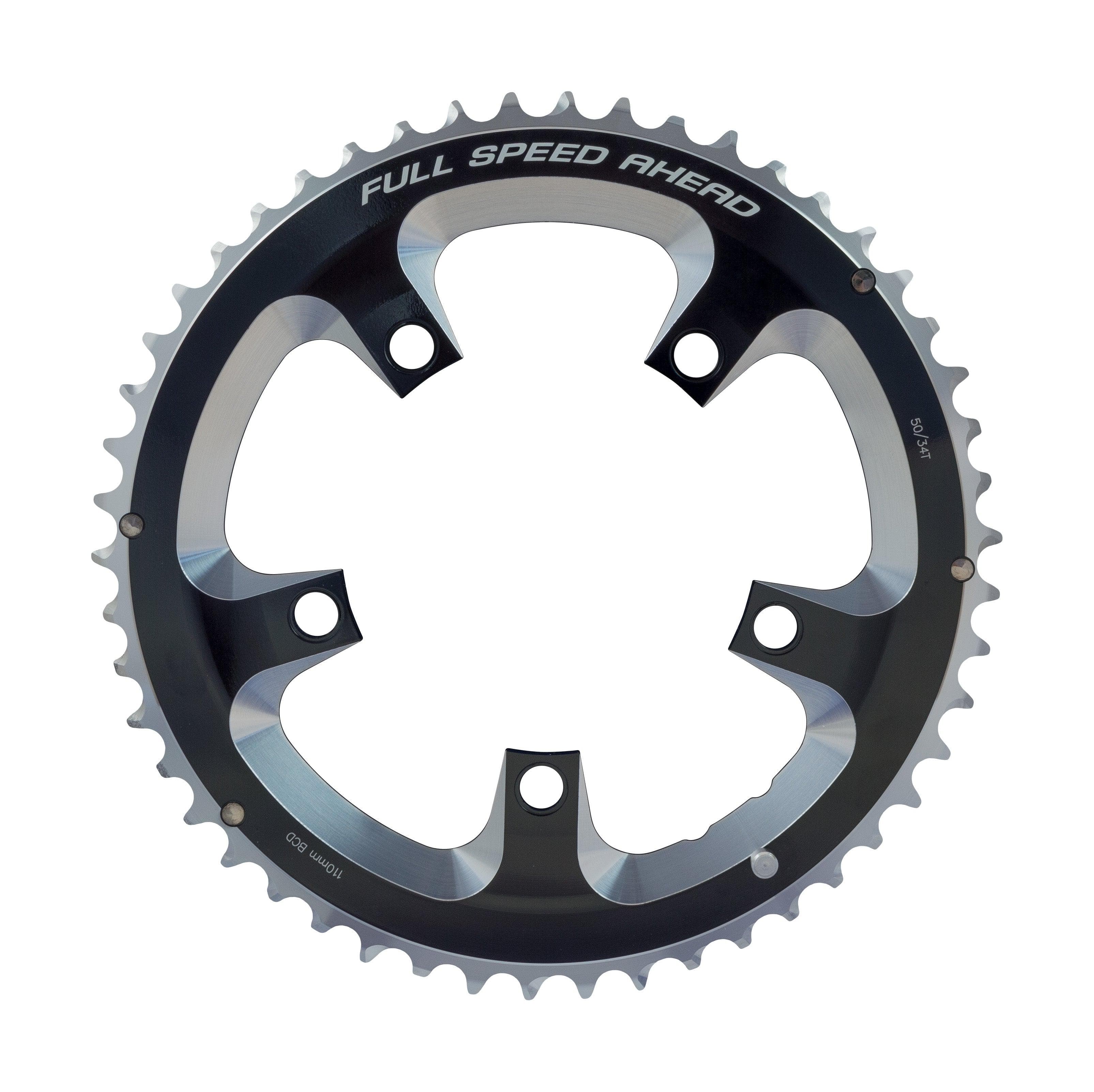 FSA Super Road Chainring (2x11, 110x50T, Black, 5h)