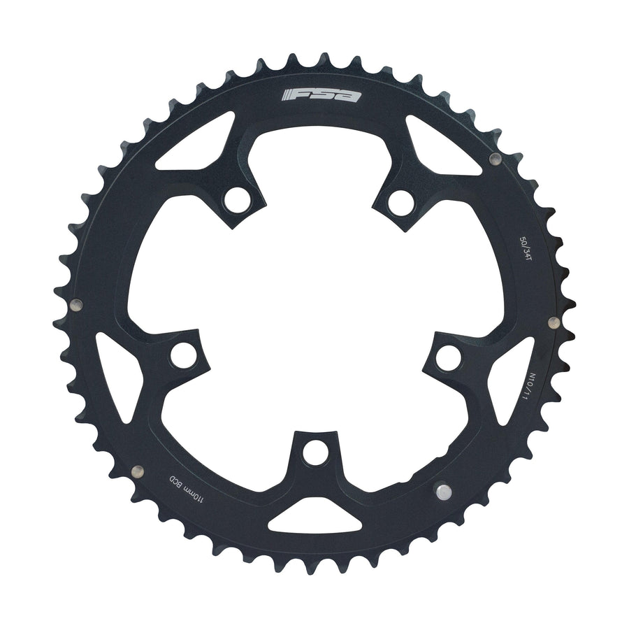 FSA Pro Road Chainring (2x11, 110x50T, Black, 5h, 12mm Pin)