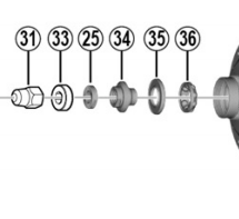 Shimano Spares SG-S700 left hand cone with dust cap