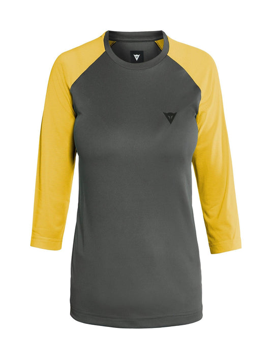 Dainese HG Bondi 3/4 Sleeve Womens Jersey (Dark Grey, Yellow, S)