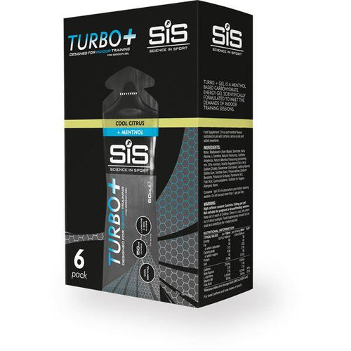 Science In Sport Turbo+ Energy Gel multipack - box of 6 gels - cool citrus