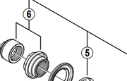 Shimano Spares FH-M970 lock nut; cone and cover - left hand
