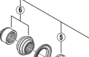 Shimano Spares FH-M970 lock nut; cone and cover - left hand