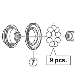 Shimano Spares FH-M495A left hand seal ring