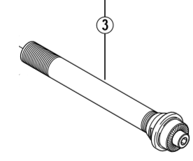 Shimano Spares FH-M770 hub axle unit