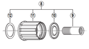 Shimano Spares FH-M665 complete Freehub body