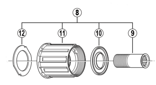 Shimano Spares FH-M595 complete freewheel body