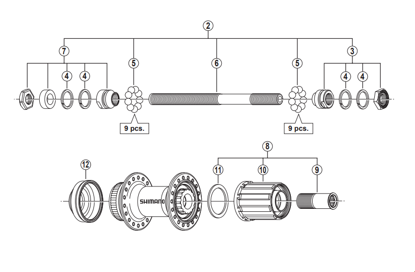 Shimano Spares FH-RM66 complete freewheel body