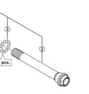 Shimano Spares FH-M678 hub axle