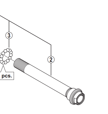 Shimano Spares FH-M678 hub axle