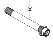 Shimano Spares FH-M828 hub axle; 12 mm