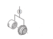 Shimano Spares FH-M640 left hand lock nut with dust cover; M15