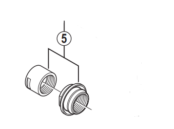 Shimano Spares FH-M640 left hand lock nut with dust cover; M15