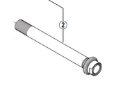 Shimano Spares FH-M645 hub axle; 12 mm