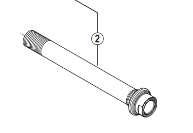 Shimano Spares FH-M645 hub axle; 12 mm