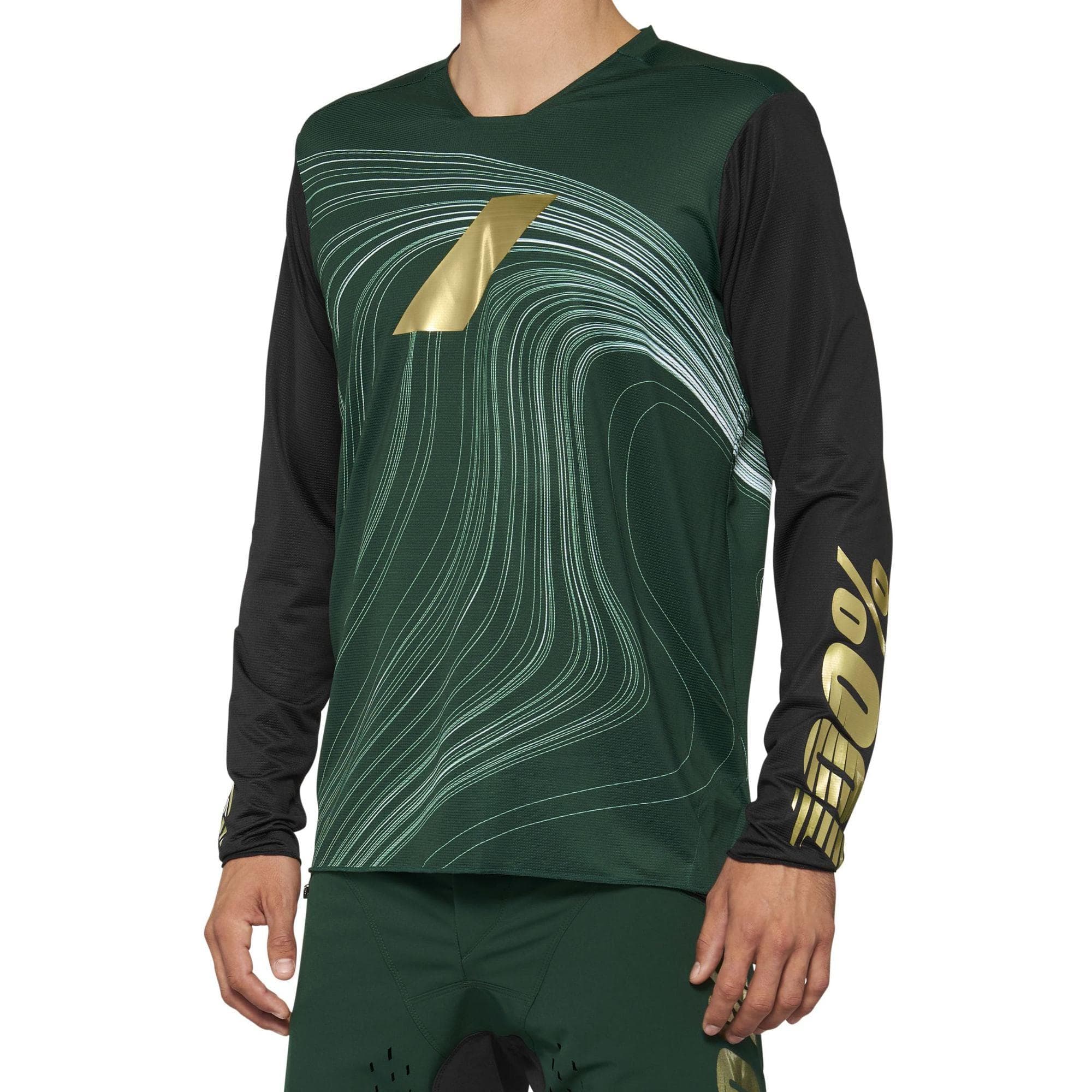 100% R-Core X Long Sleeve Limited Edition Jersey 2022 Forest Green XL
