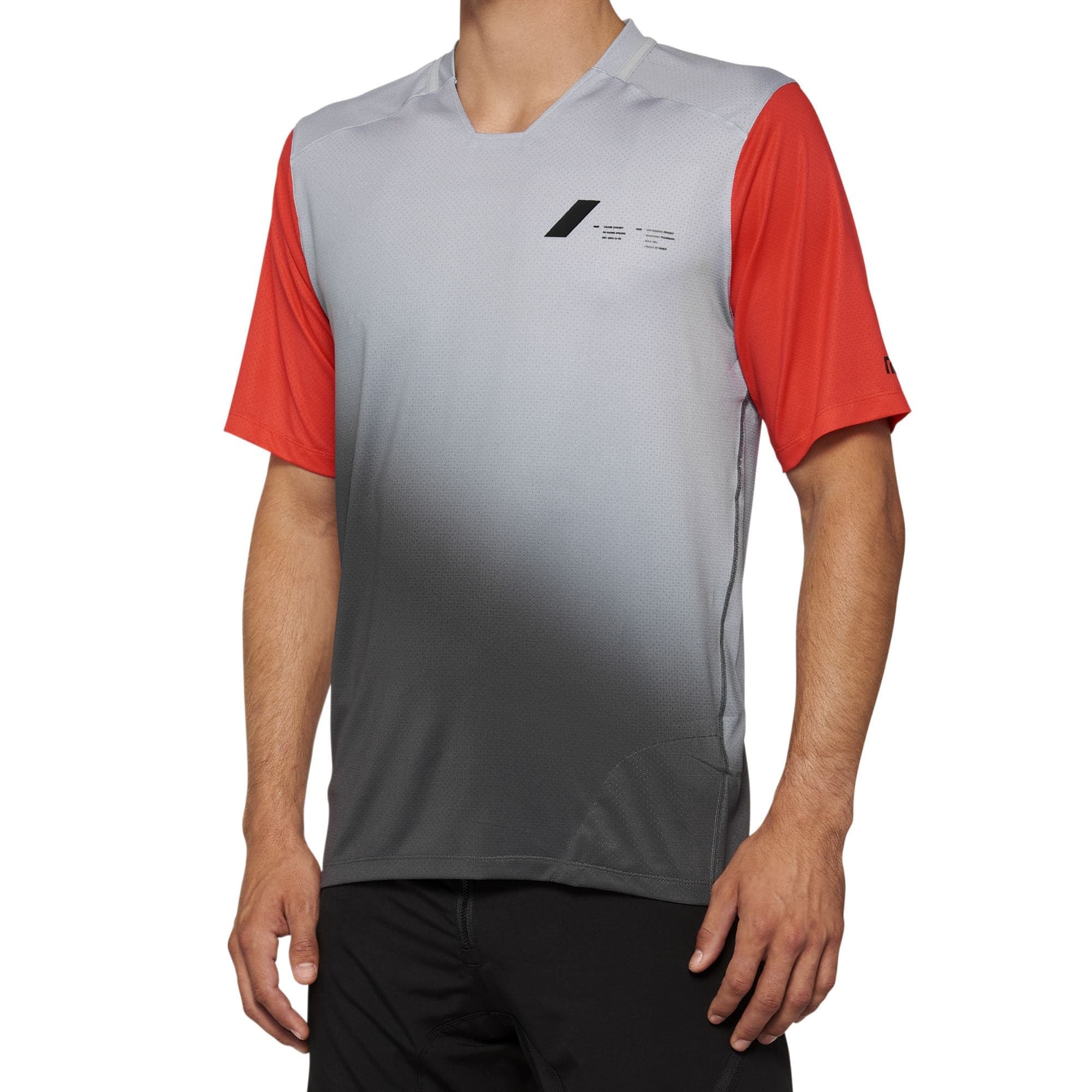 100% Celium Short Sleeve Jersey 2022 Grey / Racer Red L