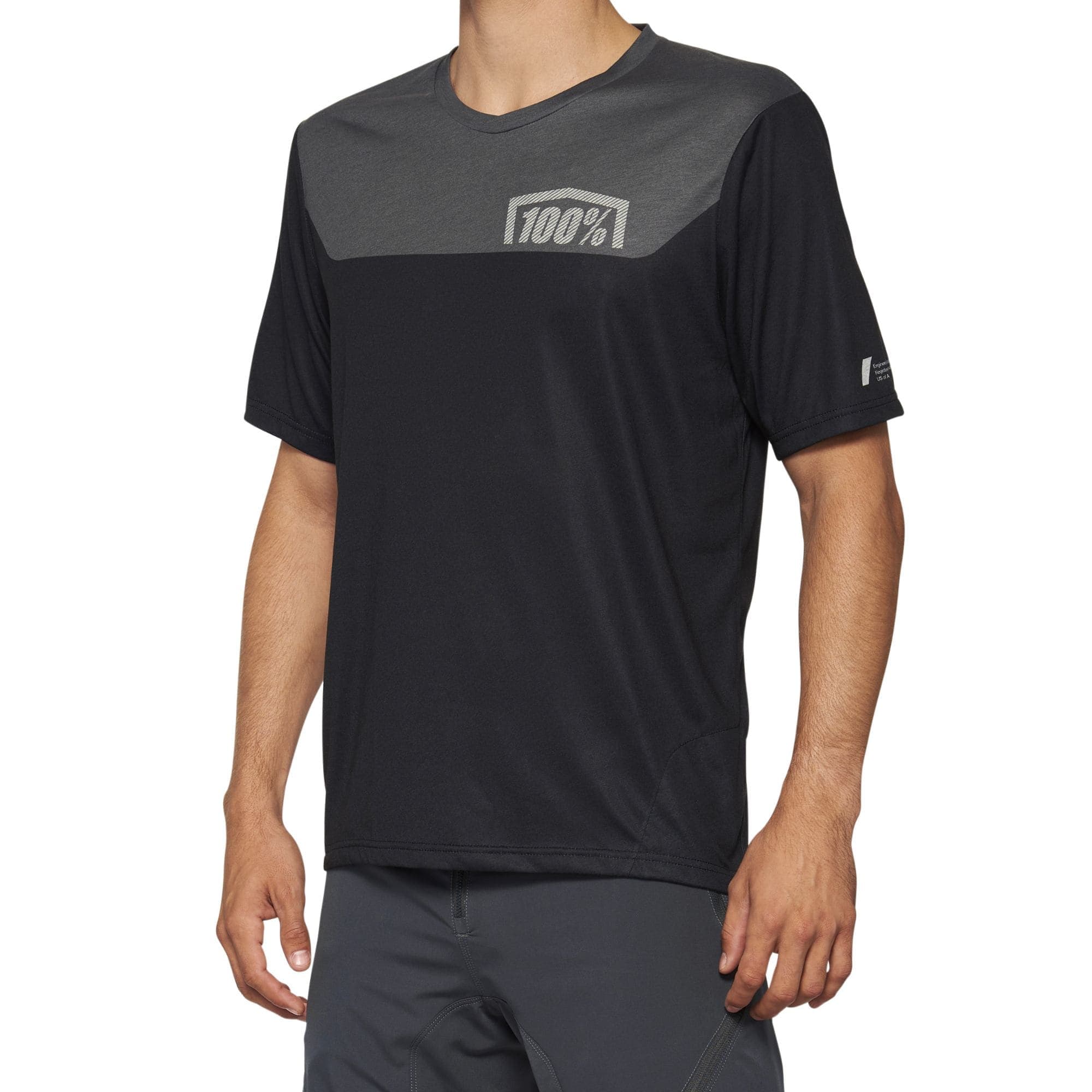 100% Airmatic Short Sleeve Jersey 2022 Black/Charcoal L