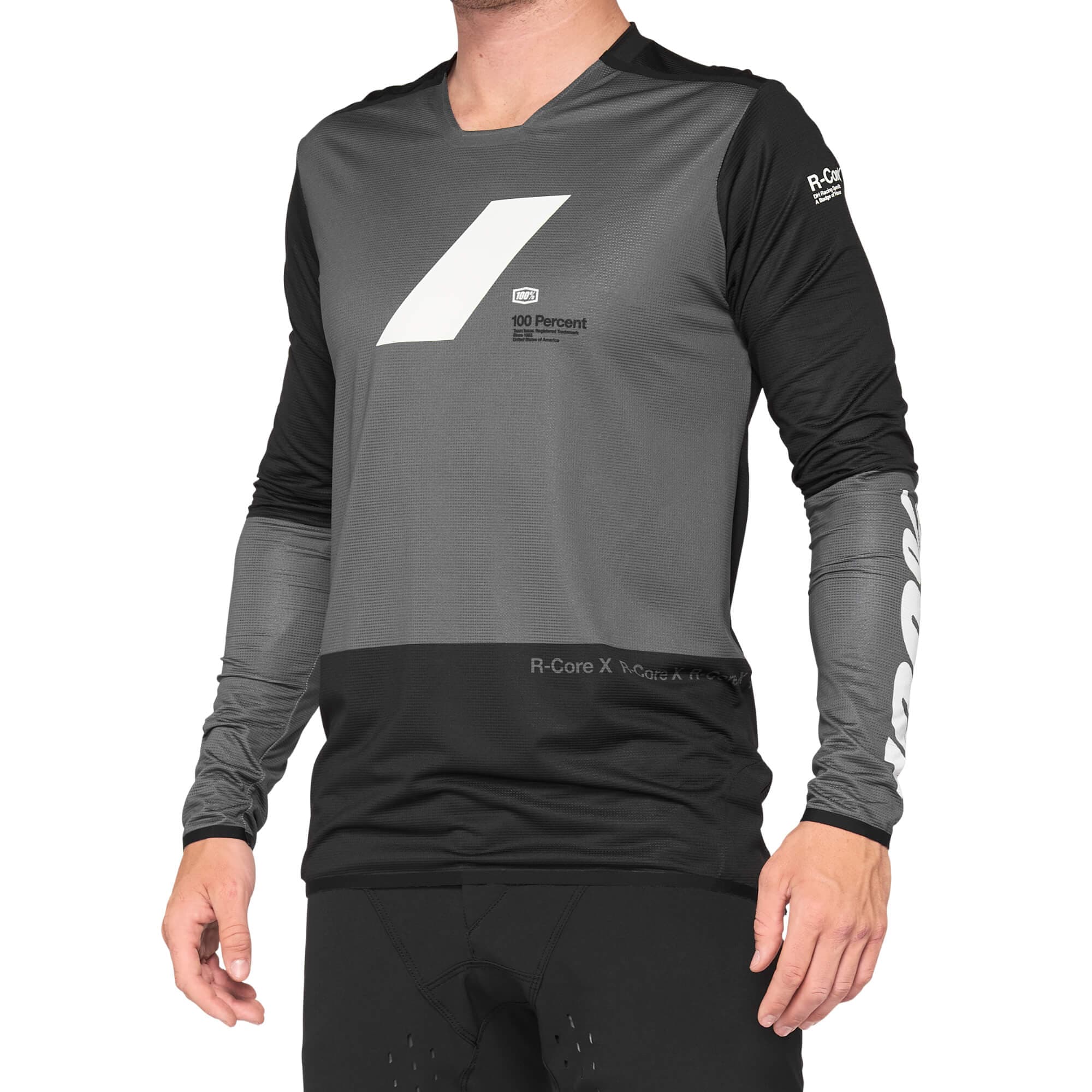 100% R-Core X Jersey Charcoal / Black S