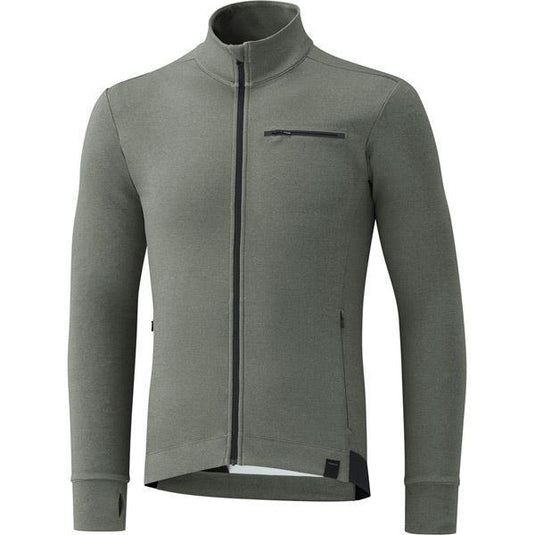 Shimano Clothing Men's Transit Long Sleeve Jersey, Grey, Size XL