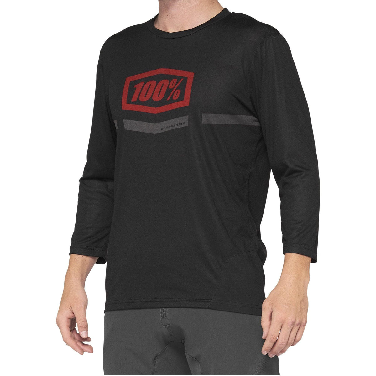 100% Airmatic ¾ Sleeve Jersey 2022 Black / Red XL