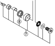 Shimano Spares PD-M647 cap bolt unit