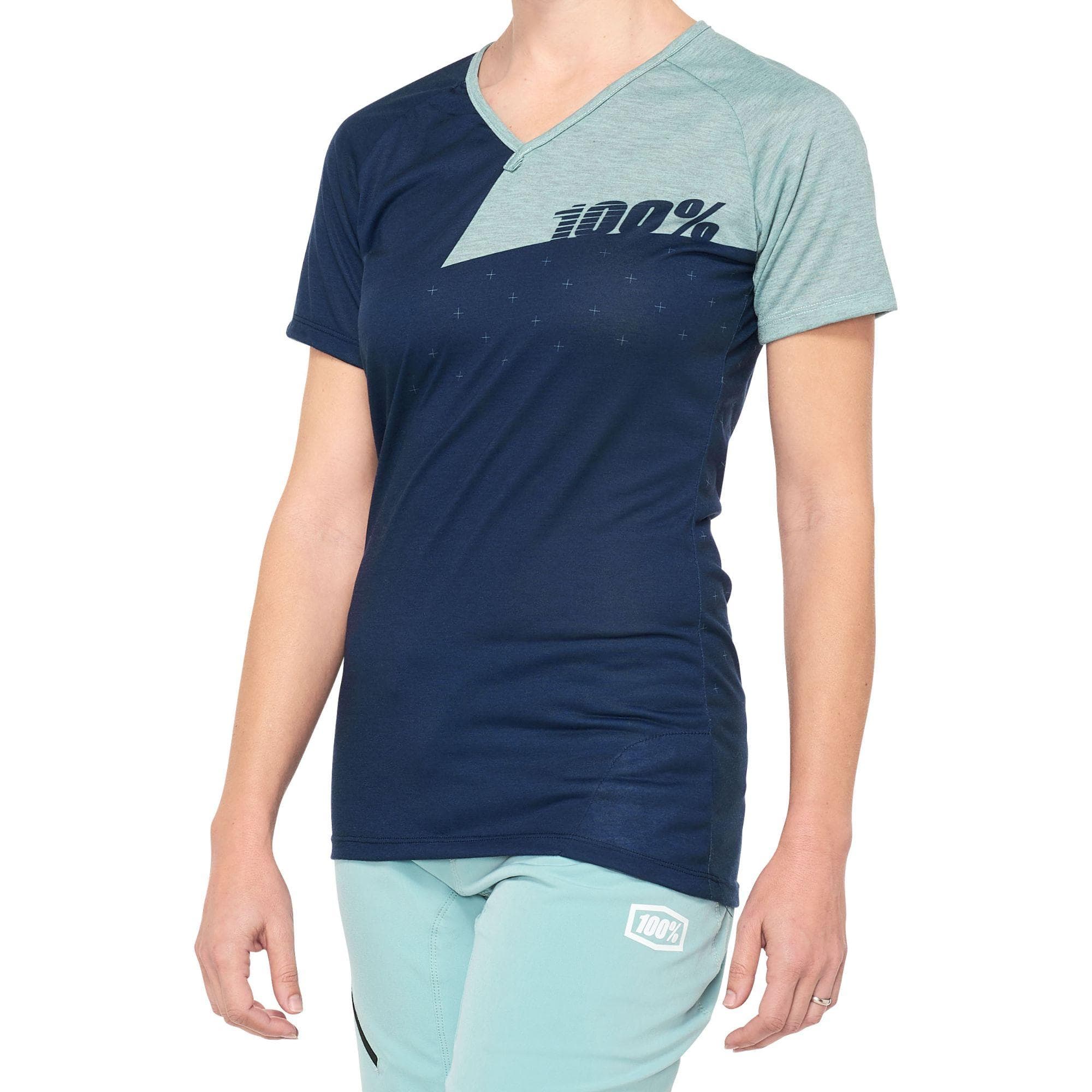 100% Airmatic Women's Jersey Navy / Seafoam L