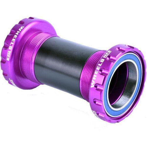 Wheels Manufacturing BSA Threaded Frame ABEC-3 Bearings For 29mm Cranks (SRAM DUB) - Purple