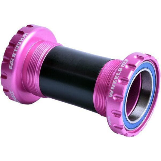 Wheels Manufacturing BSA Threaded Frame ABEC-3 Bearings For 29mm Cranks (SRAM DUB) - Pink