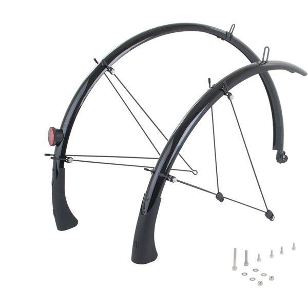 Load image into Gallery viewer, M Part Primo full length mudguards 700 x 68mm black
