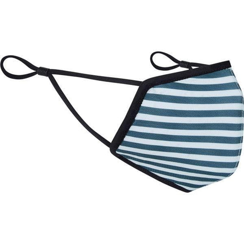 Madison 3D reusable face covering; printed stripe navy / grey