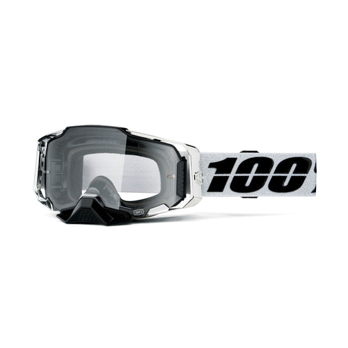 100% Armega Atac Downhill Dirt Bike Goggles - Clear Lens