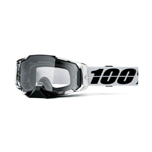 100% Armega Atac Downhill Dirt Bike Goggles - Clear Lens