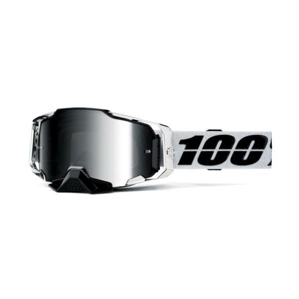 100% Armega Atac Downhill Dirt Bike Goggles - Mirror Silver Lens