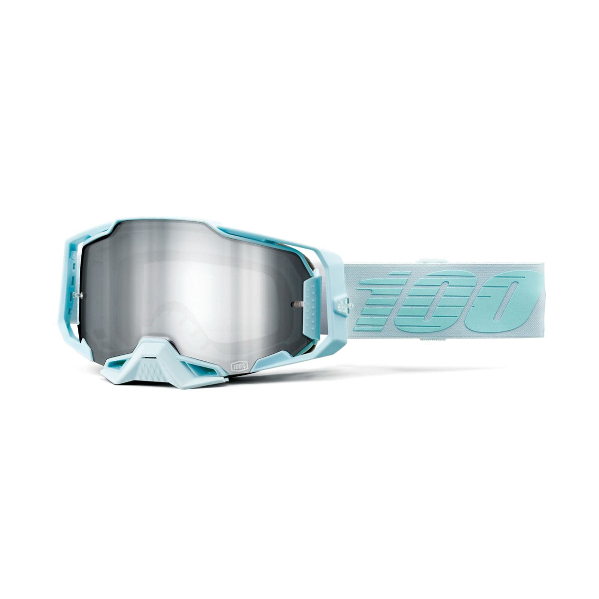 100% Armega Fargo Downhill Dirt Bike Goggles - Mirror Silver Flash Lens