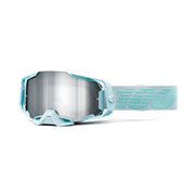 100% Armega Fargo Downhill Dirt Bike Goggles - Mirror Silver Flash Lens