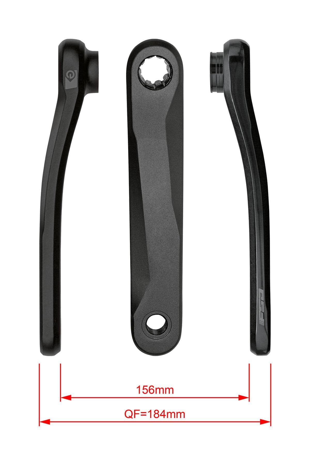 FSA Ebike Chainset CK-745 ISIS 25.7mm Black