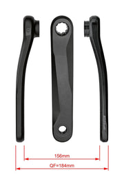 FSA Ebike Chainset CK-745 ISIS 25.7mm Black