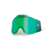 100% Accuri / Racecraft / Strata Vented Dual Pane Lens - Green Mirror