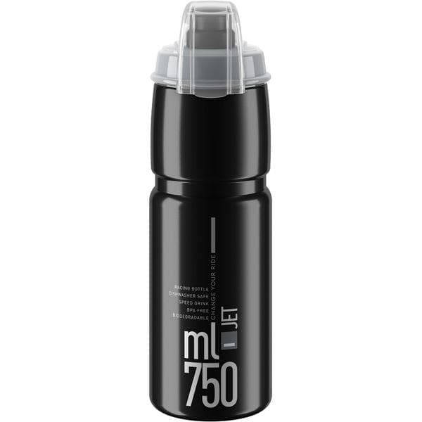 Elite Jet Biodegradable MTB; black with grey logo 750 ml