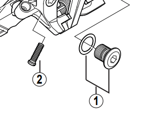 Shimano RD-M972 B-tension adjusting screw