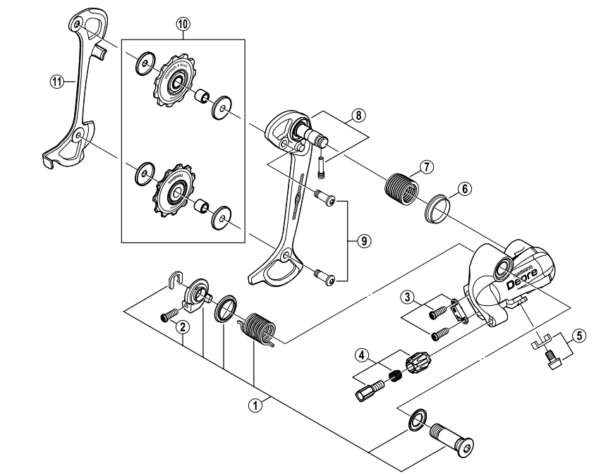 Shimano Spares RD-M530 B-axle assembly