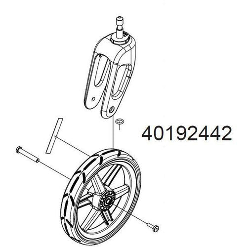 Thule Chariot replacement stroller wheel and caster for Cross or Lite