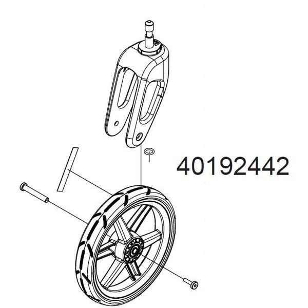 Load image into Gallery viewer, Thule Chariot replacement stroller wheel and caster for Cross or Lite
