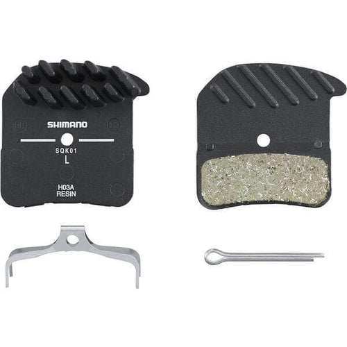 Shimano Spares H03A disc pads and spring; alloy back with cooling fins; resin