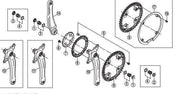Shimano Spares FC-M540 double chainring fixing bolts and nuts - M8 x 8.5 mm - (set of 4)