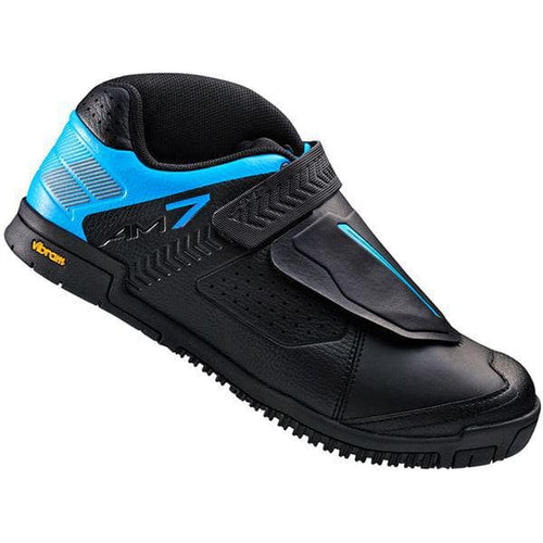 Shimano AM7 flat sole shoes, black / blue, size 40