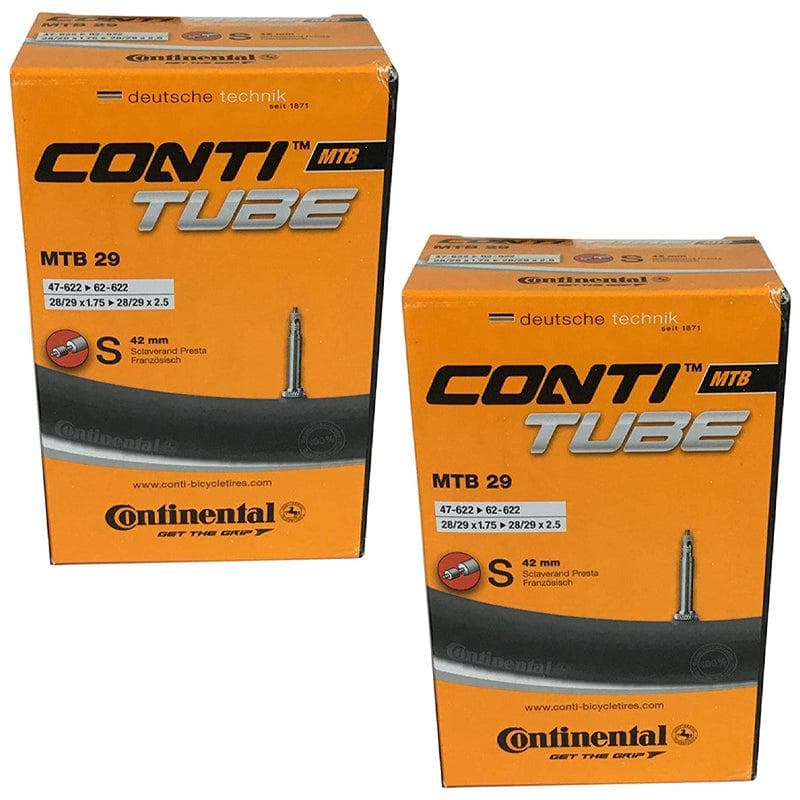 2x Continental MTB 29" x 1.75 "- 2.5"42mm Presta Valve Inner Tube - 147721