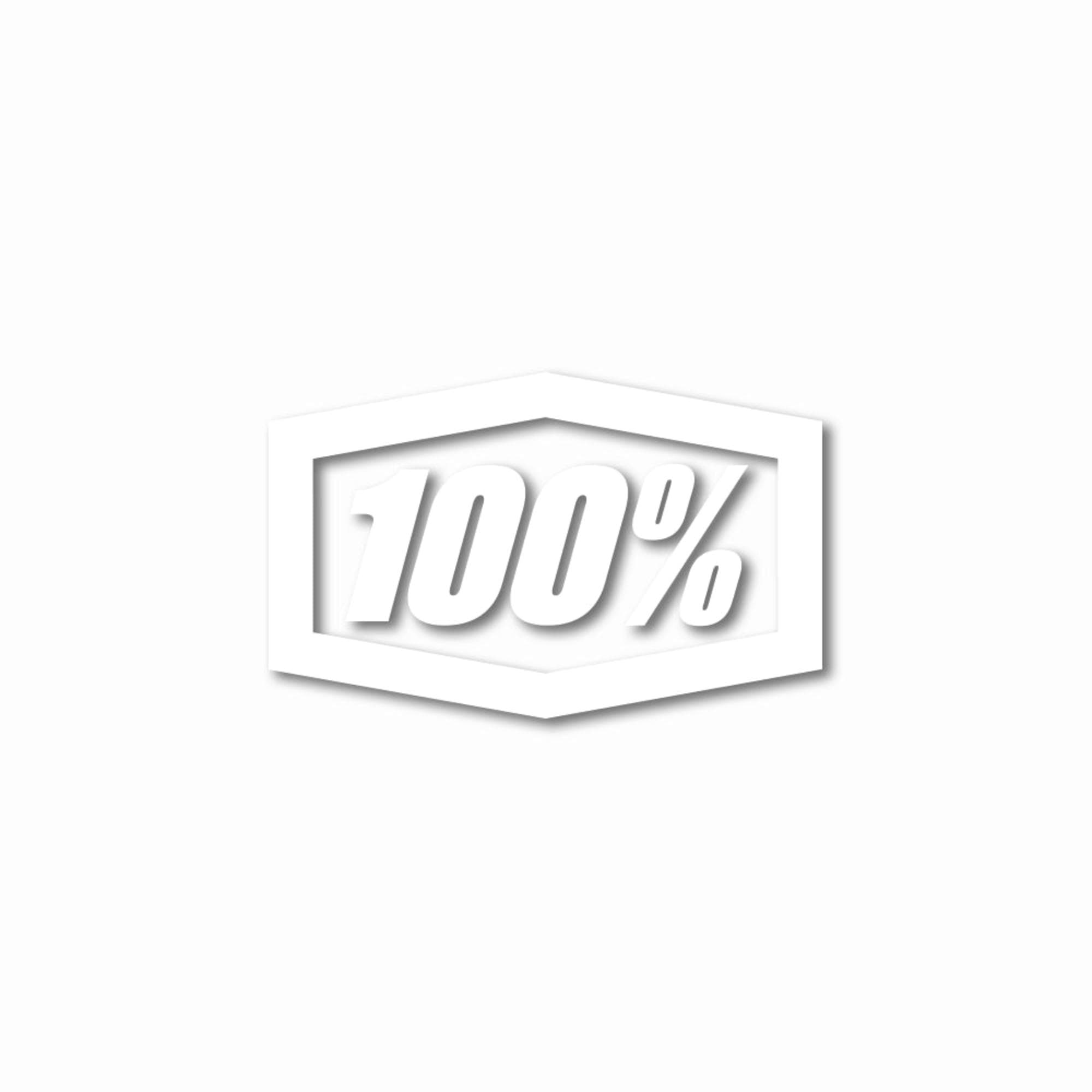 100% Die-Cut Trailer Decal 16" White