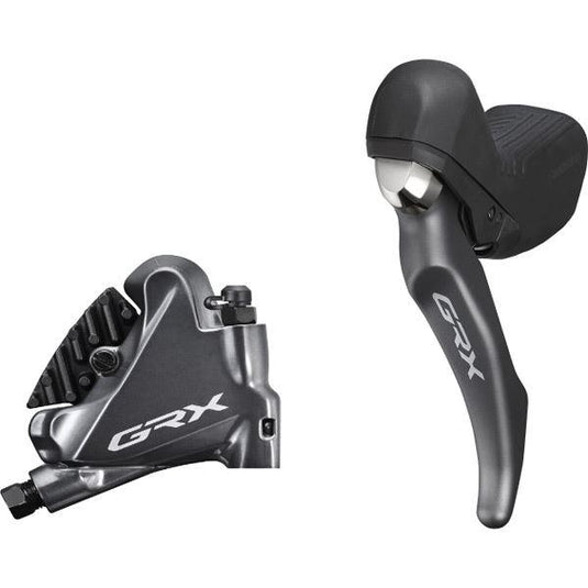 Shimano GRX BL-RX810 GRX hydraulic disc brake lever bled with BR-RX810 calliper; left rear